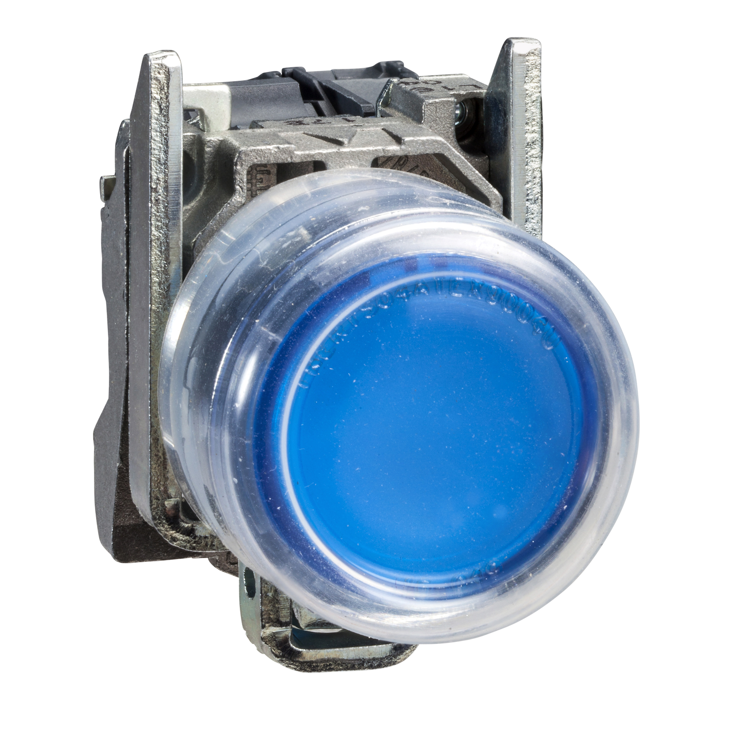 Schneider Electric-XB4BP683B5EX-Harmony XB4 - bouton poussoir lumineux impuls Atx - Ø22 - bleu - 1F - 24V - vis