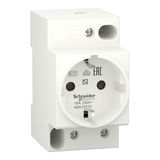 Schneider Electric-A9A15310-Prise de courant modulaire 16A 2P+T standard allemand 250V