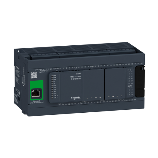 Schneider Electric-TM241CE40U-Modicon M241, contrôleur 40E/S NPN, ports Ethernet+2 série, 24VCC