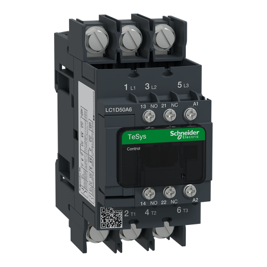 Schneider Electric-LC1D50A6F7-TeSys LC1D - contacteur - 3P - AC-3 440V - 50A - bobine 110Vca