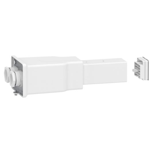 Schneider Electric-KBB40ABG44TW-Canalis KBB - embout d'aliment. gauche & droite 40A blanc - 2x(3L+N)+PE - bus