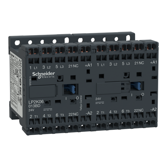 Schneider Electric-LP2K06013BD-TeSys LP2K - contacteur inverseur - 3P - AC-3 440V - 6A - bobine 24Vcc