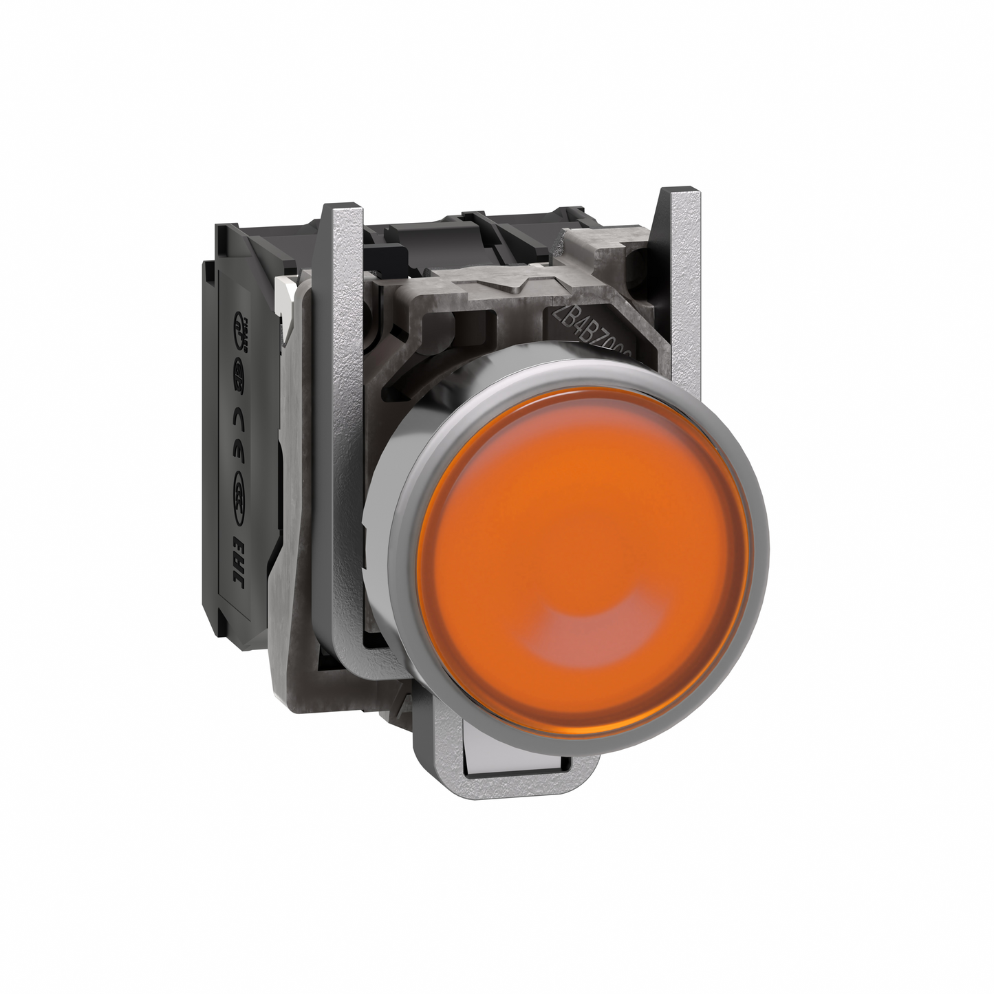 Schneider Electric-XB4BW35B5-Harmony XB4 - poussoir lumineux LED - 1F+1O - orange - Ø22 - 24VACDC