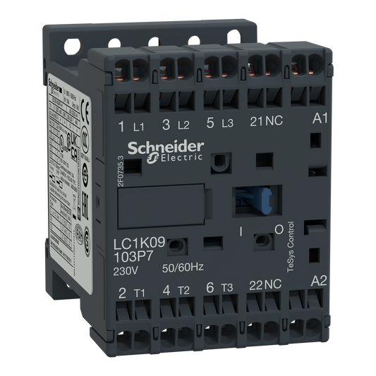Schneider Electric-LC1K06013FE7-TeSys LC1K - contacteur - 3P - AC-3 440V - 6A - bobine 115Vca
