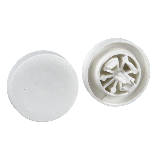 Schneider Electric-ZBL1-Harmony cabochon lisse - blanc pour poussoir rond Ø22