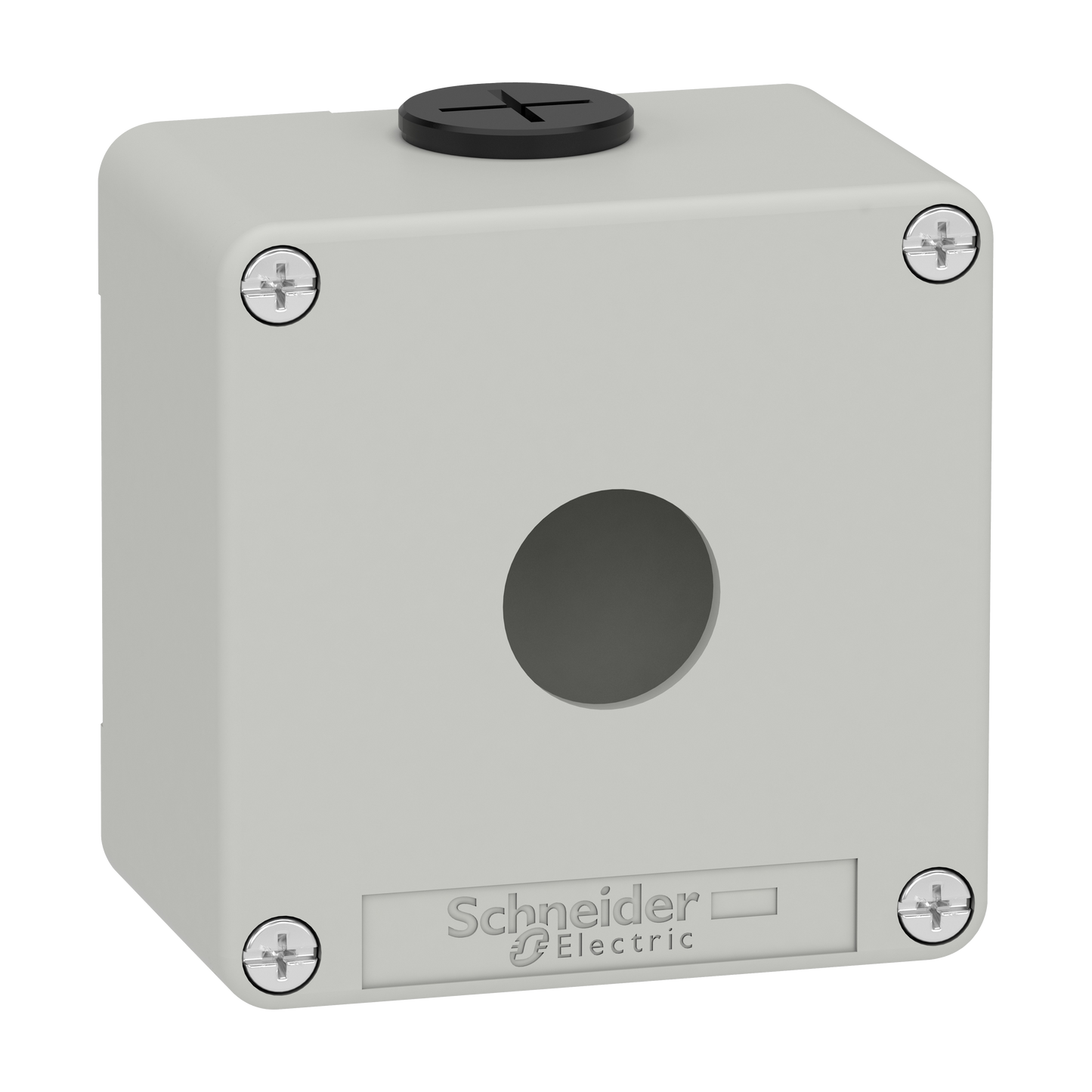 Schneider Electric-XAPD1201-Boite métal vide grise - M20 x2 - 1 trou 22 mm - 80x80x51,5 mm - UL cULus