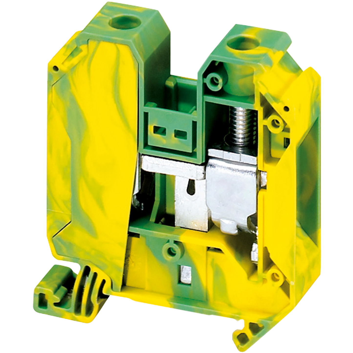 Schneider Electric-NSYTRV352PE-Borne à vis - pour conducteur de protection - 2 points - 35mm² - vert/jaune