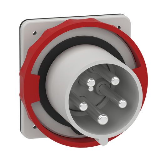 Schneider Electric-81883-Mureva - socle de connecteur encastré - 63A 3P+N+T - 380-415V - IP67 - 50-60HZ