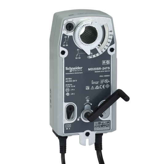 Schneider Electric-MD20SR-24TS-Moteur 24V 20Nm signal TOR avec ressort de rappel + fin de course pour registre