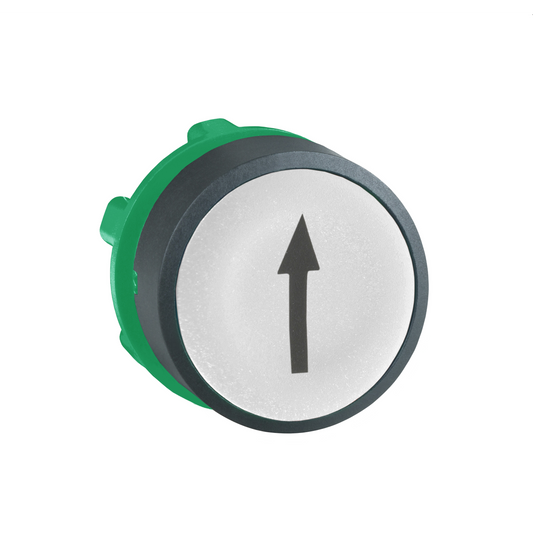 Schneider Electric-ZB5AA334-Harmony XB5 - tête bouton poussoir - affleurant - Ø22 - blanc - texte '?'