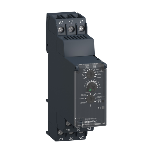 Schneider Electric-RE22R2QGMR-Harmony Time RE22 - relais tempo - 2OF - Qg - 1s à 300h - 24V à 240VACDC