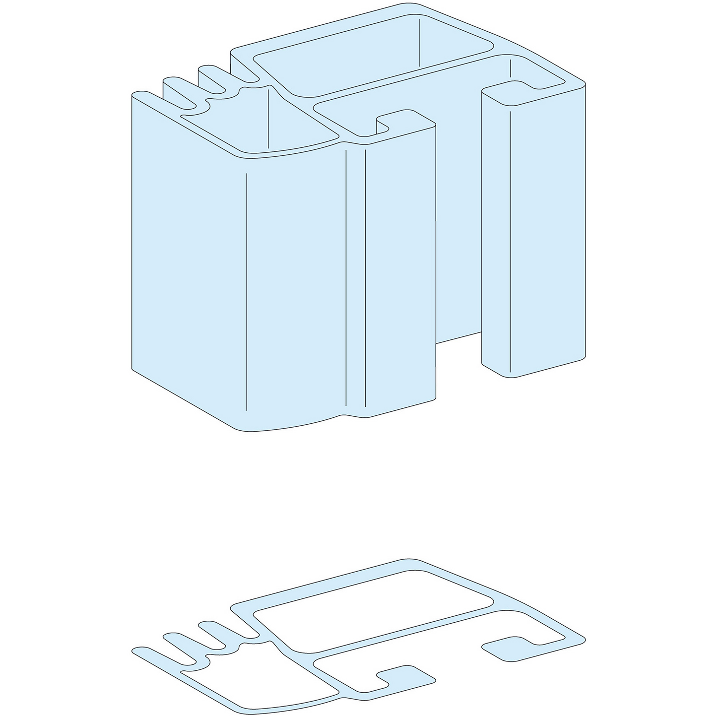Schneider Electric-LVS04503-Linergy LGY - Profil pour JdB vertical - 800A - L= 1670mm
