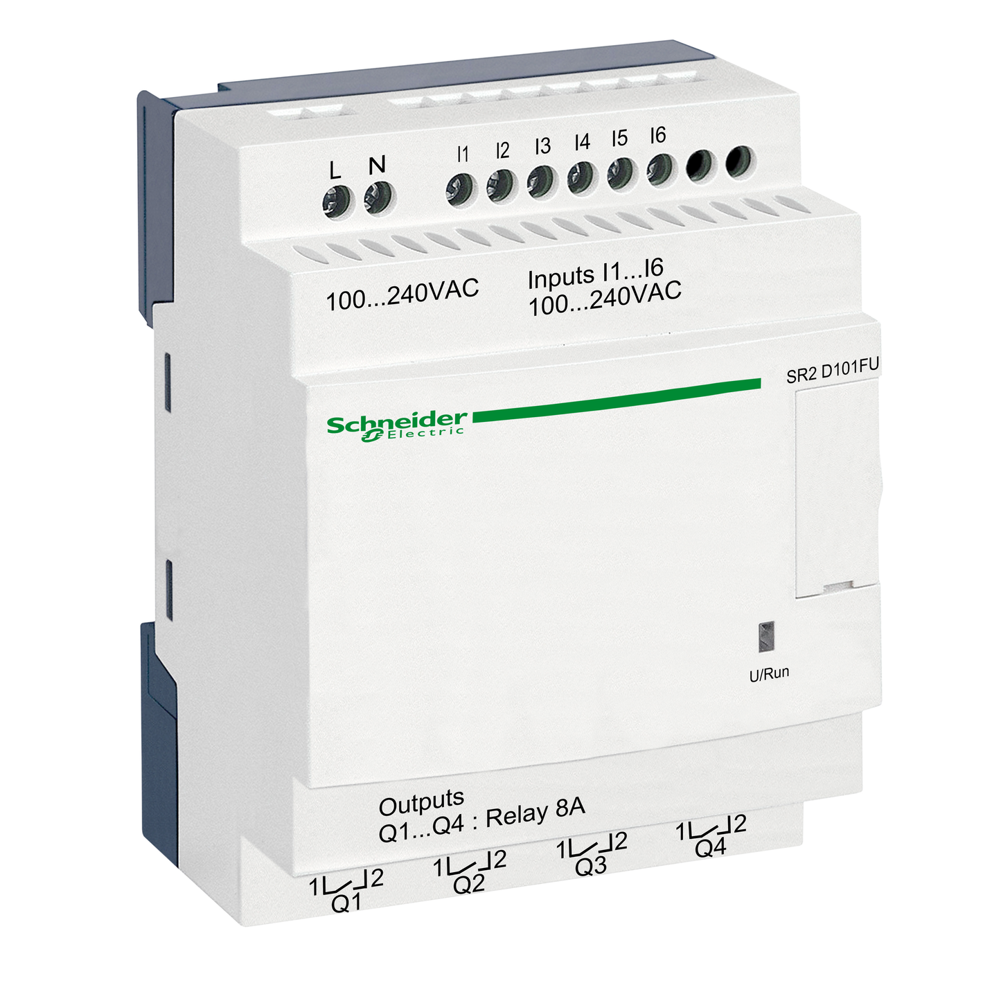 Schneider Electric-SR2D101FU-Zelio Logic - relais intelligent compact - 10 E/S 100..240Vca - ss horl-ss affi.