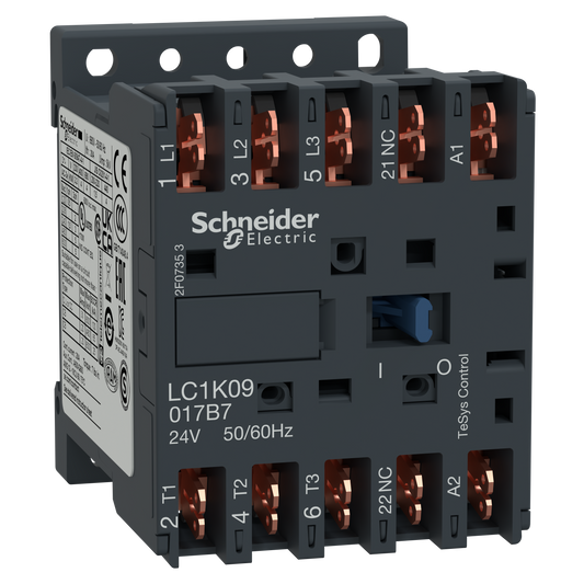 Schneider Electric-LC1K09017B7-TeSys LC1K - contacteur - 3P - AC-3 440V - 9A - bobine 24Vca