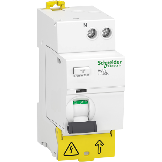 Schneider Electric-A9R69640-Acti9 iIG40K - Inter. diff tête de groupe - 1P+N - 40A - 30mA - Type AC