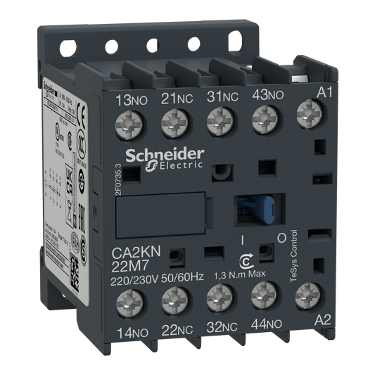 Schneider Electric-CA2KN22U7-TeSys CA2K - contacteur - 2F+2O - instantané - 10A - 230..240Vca