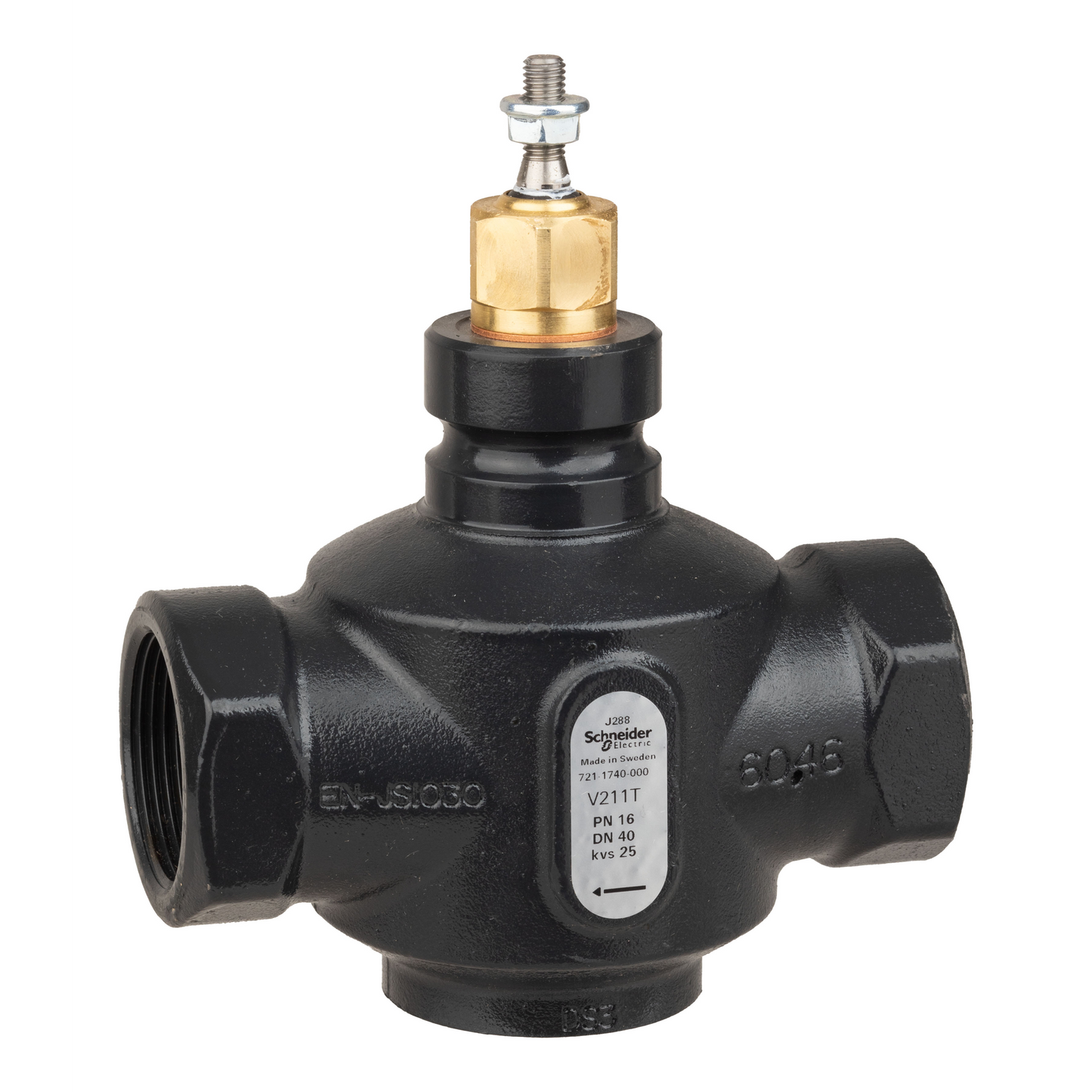 Schneider Electric-7211740000-Vanne 2 voies acier taraudée PN16 DN40 Kv25