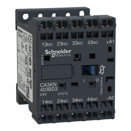 Schneider Electric-CA3KN403BD3-TeSys CA3K - contacteur - 4F+0O - instantané - 10A - 24Vcc