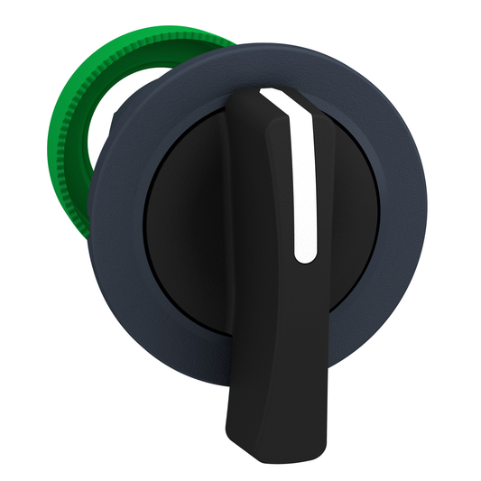 Schneider Electric-ZB5FJ4-Harmony XB5 - tête bouton tournant à crosse - flush - 2 pos à rap. - noir