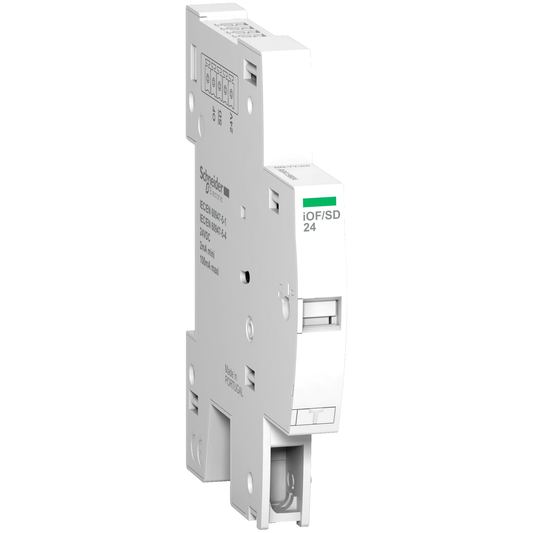Schneider Electric-A9A19804-Acti9 iC60 RCBO - contacts auxil OF + signal défaut SD +TI24 interface SmartLink