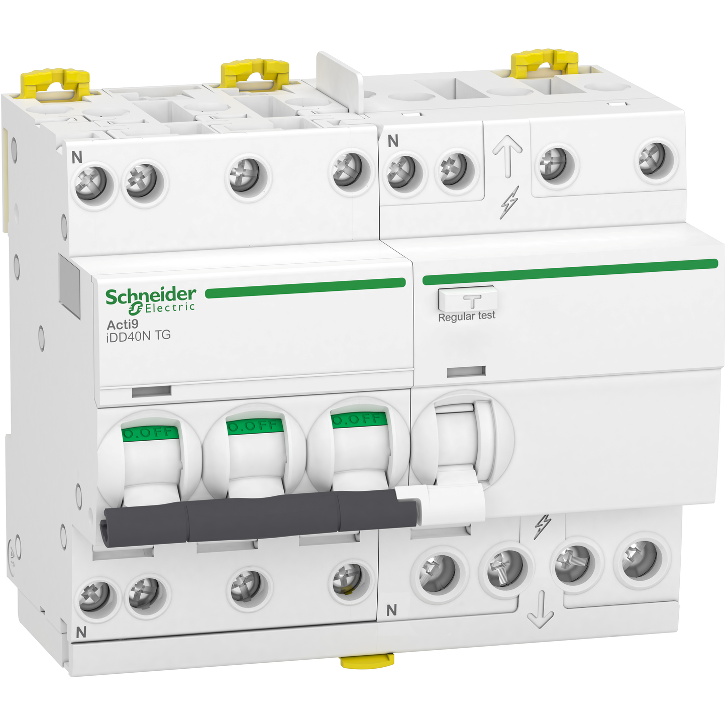 Schneider Electric-A9DX3725-Acti9 iDD40N - Disj dif. tête de grp 3P+N 25A - C - 6000A/10kA - 30mA Type A-SI
