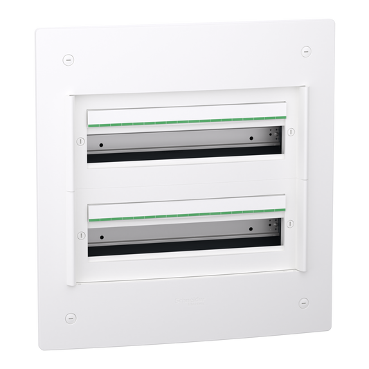 Schneider Electric-LVSXS218-PrismaSeT XS - Coffret encastré 2 rangées 18 modules - sans porte