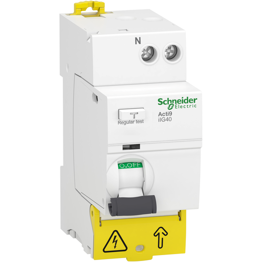 Schneider Electric-A9R87625-Acti9 iIG40 - Inter. diff tête de groupe - 1P+N - 25A - 30mA - Type A-SI