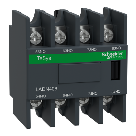 Schneider Electric-LADN406-TeSys D - bloc contacts auxiliaires frontaux - 4F+0O - cosses fermées