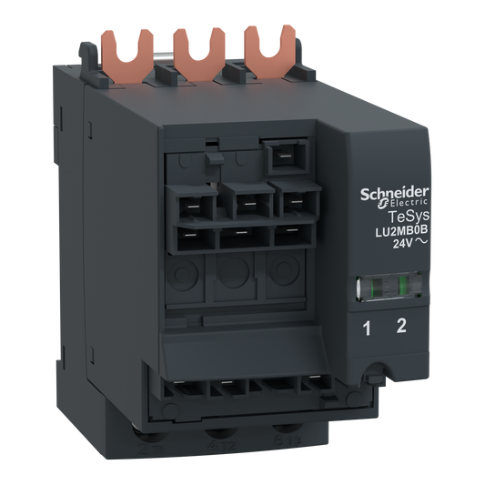 Schneider Electric-LU2MB0B-TeSys U - bloc inverseur LU2M - 32A - 24Vca 50..60Hz - montage direct