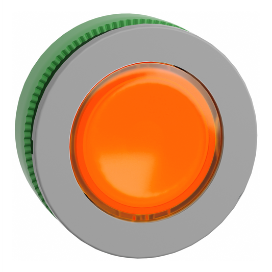 Schneider Electric-ZB5FW353C0-Harmony XB5 - tête de bouton poussoir lumineux - Ø22 - col flush grise - orange