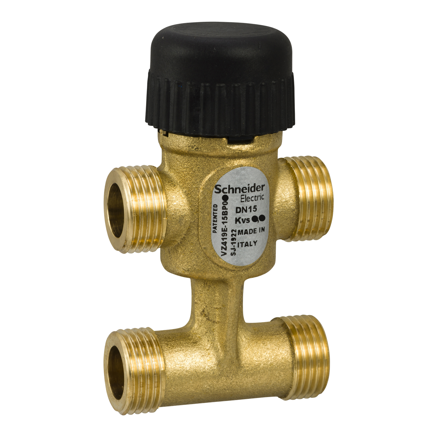 Schneider Electric-VZ408E-15BP04-Vanne 4 voies laiton filetée PN16 DN15 Kv1 course 2,5mm