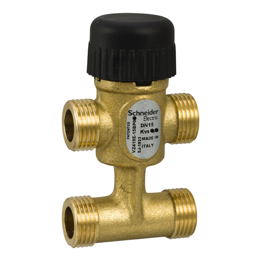 Schneider Electric-VZ408E-15BP04-Vanne 4 voies laiton filetée PN16 DN15 Kv1 course 2,5mm
