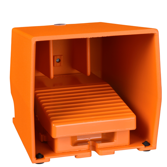 Schneider Electric-XPER410-Preventa XPER - inter. à pied - simple - avec capot - métal.- orange - 1O+1F