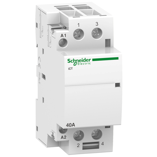 Schneider Electric-A9C20842-Acti9 iCT - Contacteur auxiliarisable - 2P - 40A - 2NO - 230/240Vca - 50Hz