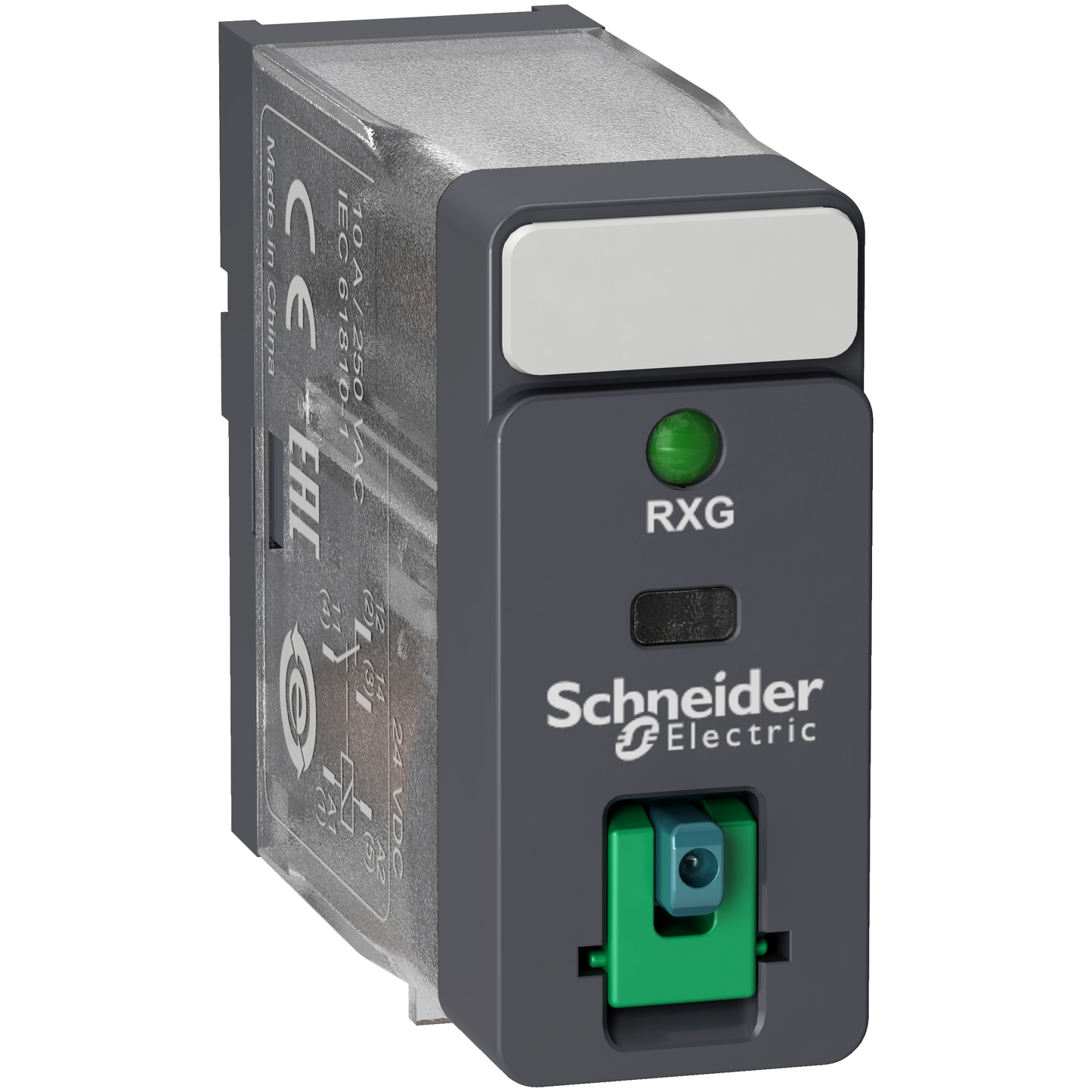 Schneider Electric-RXG12FD-Harmony RXG - relais interface - embrochab - test - DEL - 1OF - 10A - 110VDC