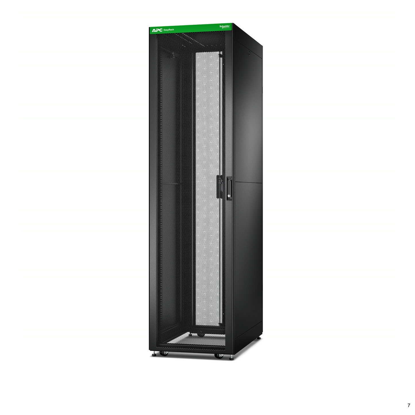 APC-ER6802-Baie EasyRack 600mm/48U/1000mm avec toit, panneau latéral, roulettes, noir