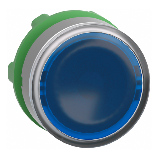Schneider Electric-ZB5AW363C0-Harmony XB5 - tête bouton poussoir lumineux - Ø22 - col grise - bleu
