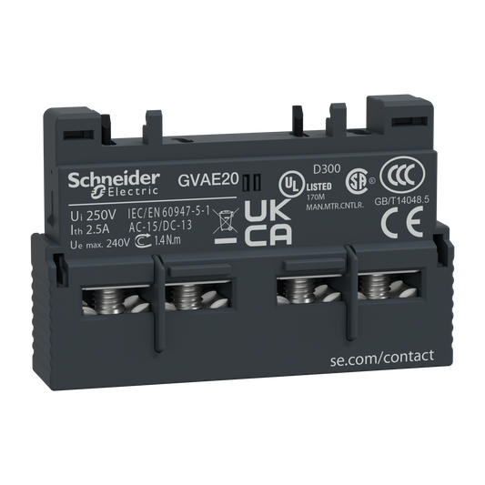 Schneider Electric-GVAE20-TeSys GV - contact auxiliaire - 2F