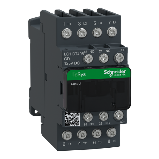 Schneider Electric-LC1DT406GD-TeSys LC1D - contacteur - 4P - AC-1 440V - 40A - bobine 125Vcc