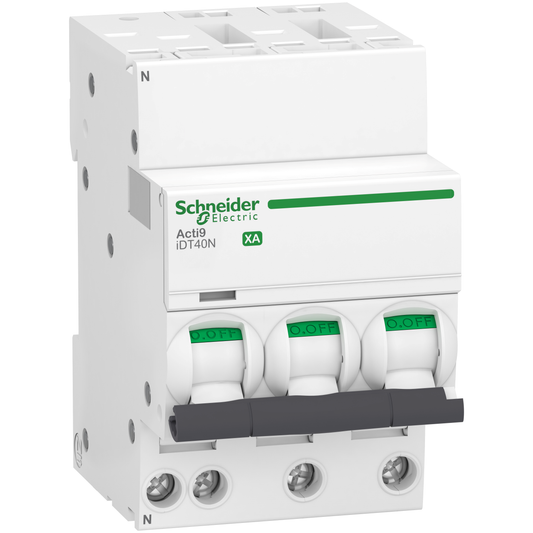 Schneider Electric-A9PA4720-Acti9 iDT40N XA - Disjoncteur modulaire - auto/vis - 3P+N - 20A - C - 6000A/10kA