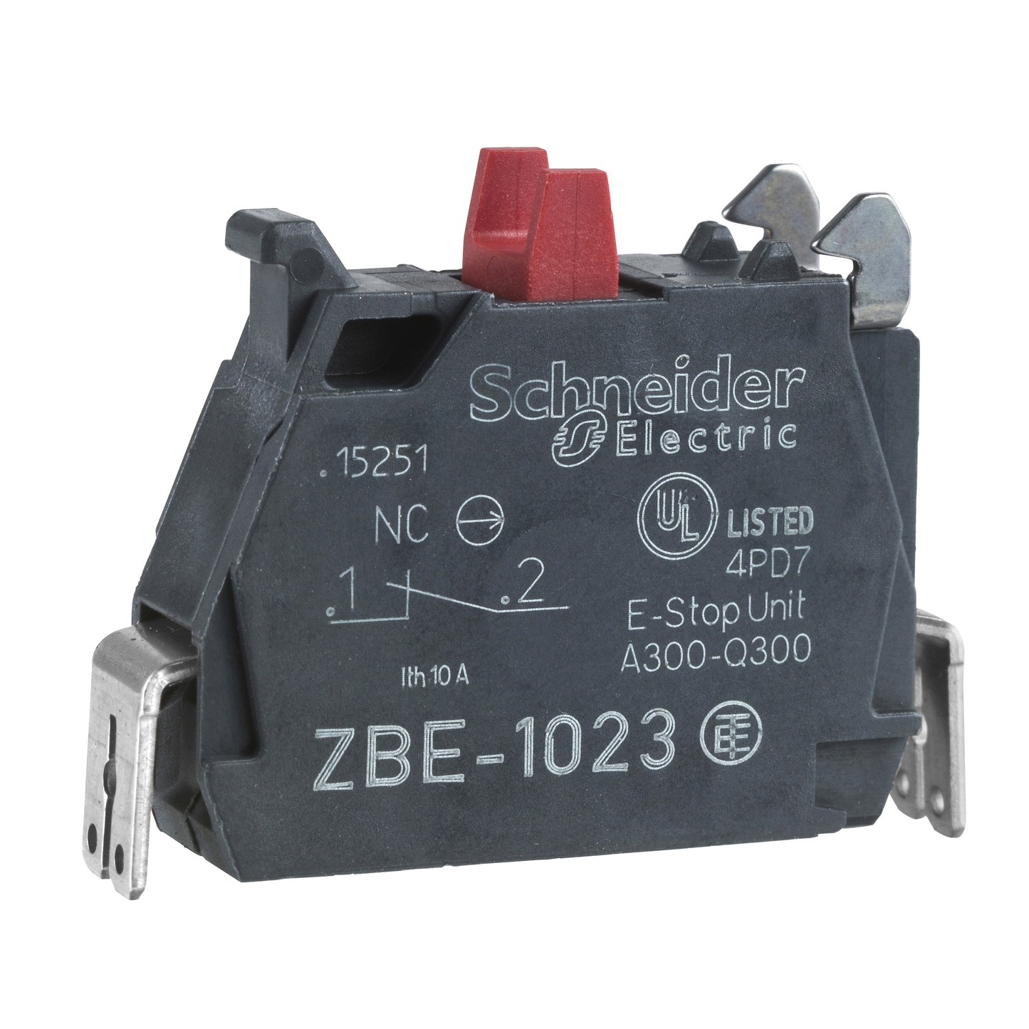 Schneider Electric-ZBE1023-Harmony - bloc contact - 1O - raccordement cosses Faston