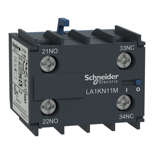 Schneider Electric-LA1KN11M-TeSys CA - bloc de contacts auxiliaires - 1F+1O - bornes à vis-étriers