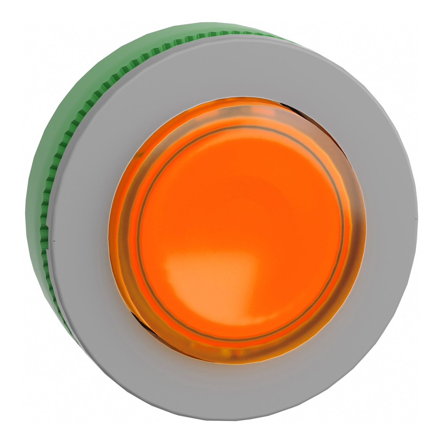 Schneider Electric-ZB5FW153C0-Harmony XB5 - tête bouton poussoir lum - Ø22 - col flush grise - dépass - orange