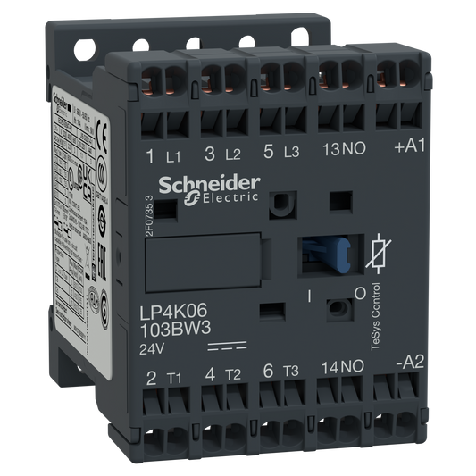 Schneider Electric-LP4K12103BW3-TeSys LP4K - contacteur - 3P - AC-3 440V - 12A - bobine 24Vcc