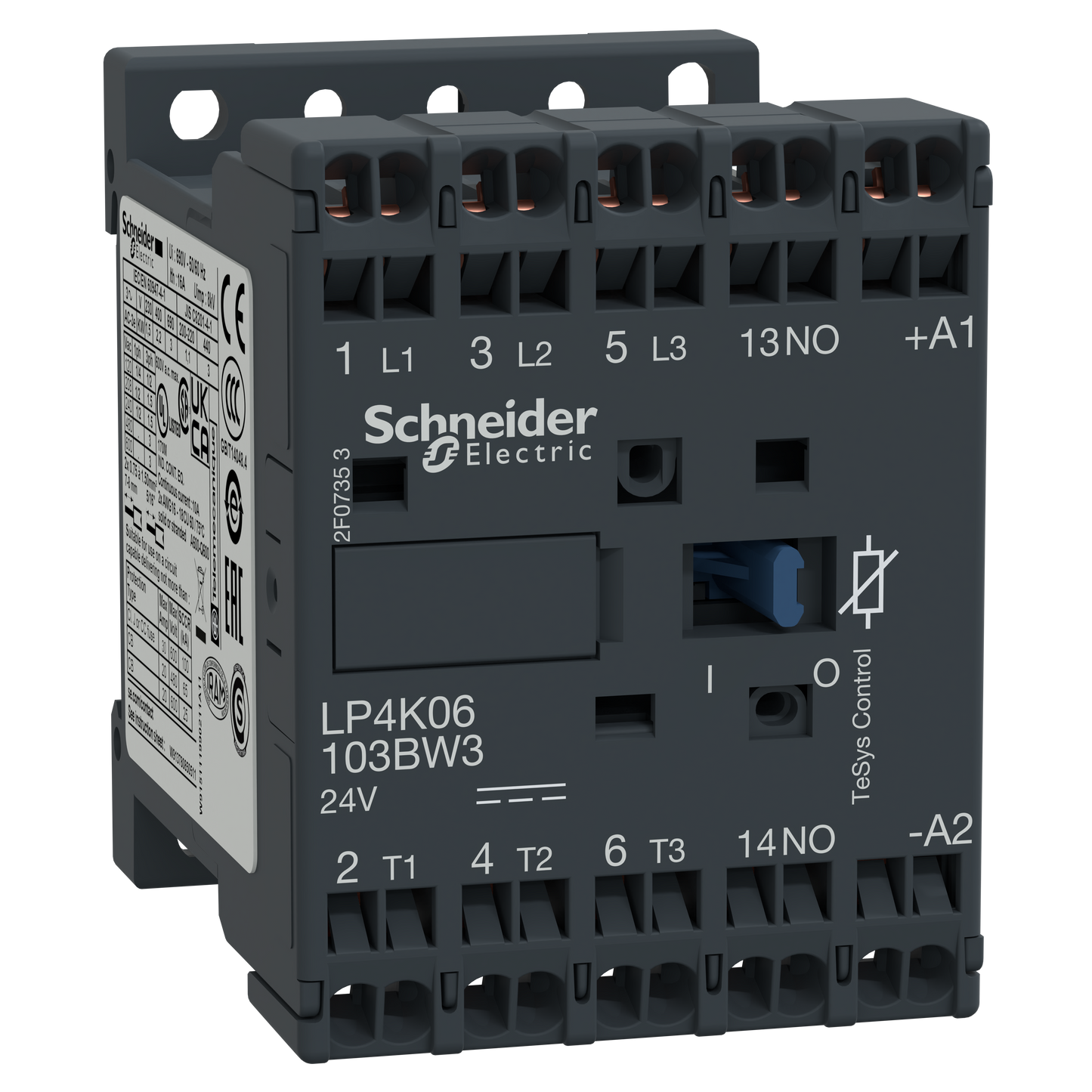 Schneider Electric-LP4K06103BW3-TeSys LP4K - contacteur - 3P - AC-3 440V - 6A - bobine 24Vcc