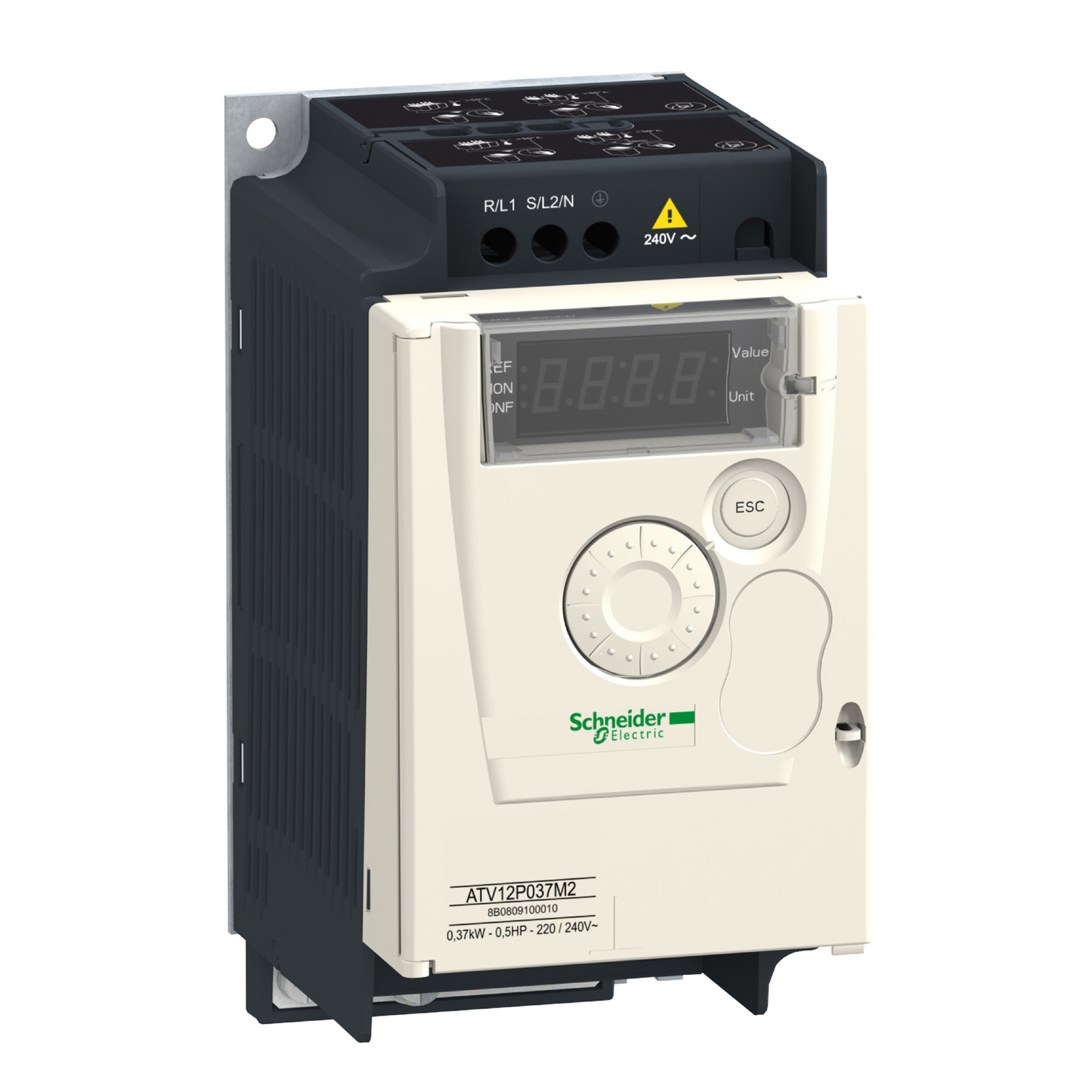 Schneider Electric-ATV12P037M2-Altivar ATV12 - variateur de vit. - 0,37kW 0,55CV - 200..240V - 1ph - semelle