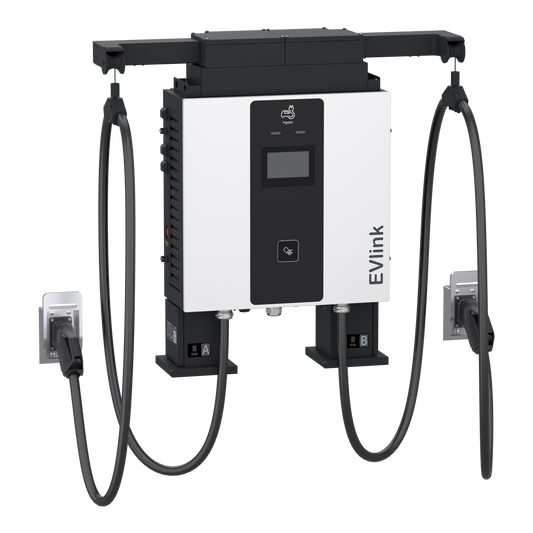 Schneider Electric-EVD1S60TBB-Evlink Pro DC - Borne de recharge - 60 kW - 2xCCS2  - Câble management - 3,6m