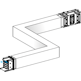 Schneider Electric-KSA1000DZCG43A-Canalis KSA - Zed horiz. 1000A - Gau./Dr. - 3 côtés ajustables 300-800mm