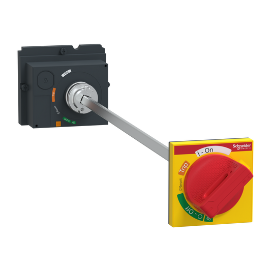 Schneider Electric-LV429340T-ComPacT NSX - Cde rotative prolongée - poignée rouge plastron jaune pour NSX250