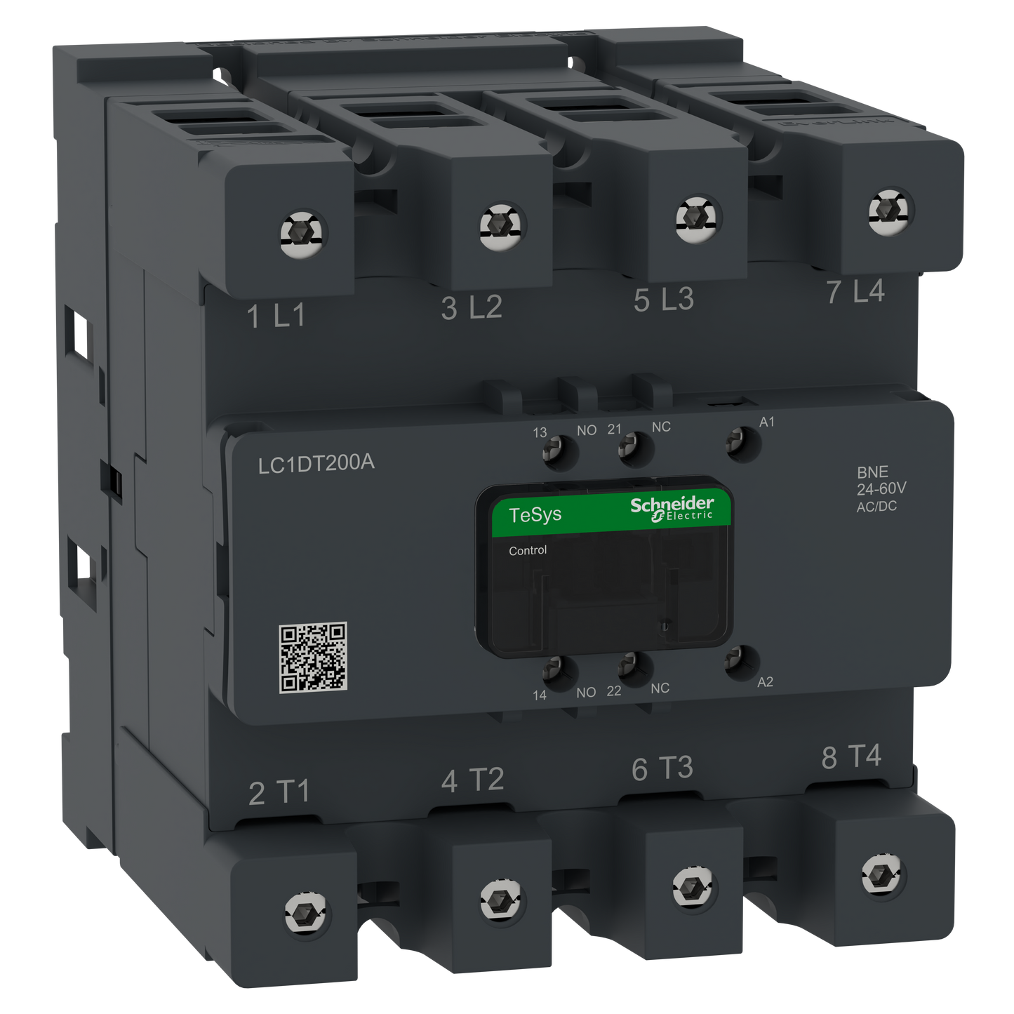 Schneider Electric-LC1DT200ABNE-TeSys Deca Advanced - CTR Deca 200A 4P 24-60V ACDC EvLk
